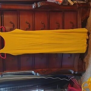 Ladies H&M Marigold Ribbed Midi Dress sz XXL